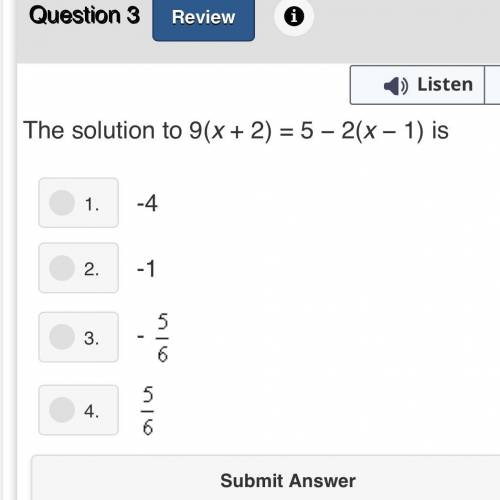 9(x + 2) = 5 - 2x - 1)