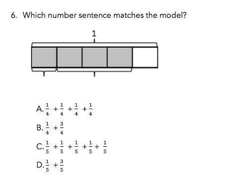 Which number sentence matches this model?