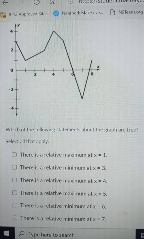 Which of the following statements about the graph are true?​