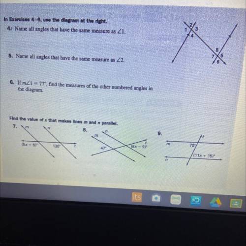 Just need help with 4,5and 6