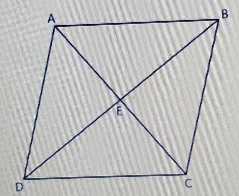 Quadrilateral ABCD is a rhombus. Given that the measure of angle EDA= 37º, what are the measures an