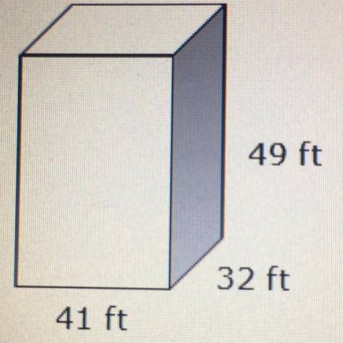 PLEASE HELP!!!

Use the prism.
Find the surface area for the given prism.
O A. 7,154 ft?
OB. 2,624
