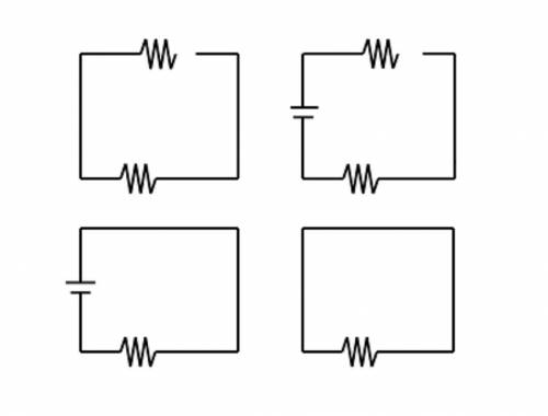 In which of the following circuits will electric current flow?