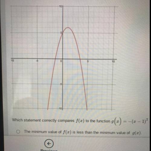SOMEBODY HELP ME AND PLEASE ANSWER THIS QUESTION RIGHT. The graph of a quadratic function f(x) is s