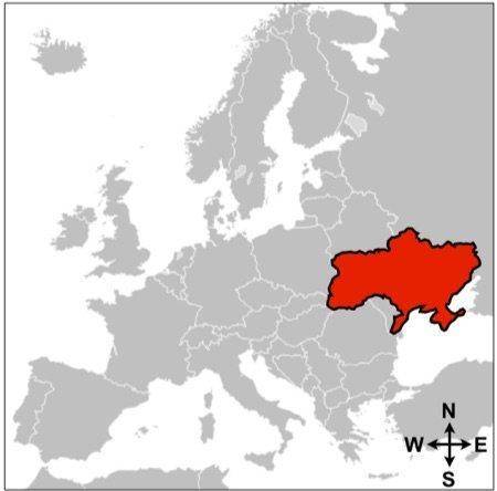 What country is labeled in on the map?

a) Germany
b) Poland
c) Russia
d) Ukraine 
please help.