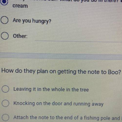 How do they plan on getting the note to Boo?