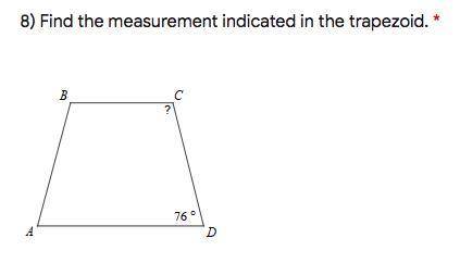 Help!
Find the measurement indicated in the trapezoid.