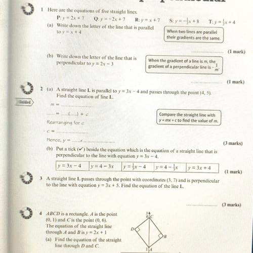 Parallel and perpendicular worksheet