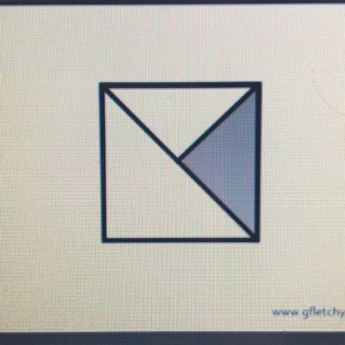 What does the shaded part of the square represent? please put how you know this thank you