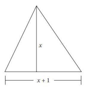 The area of the triangle above is 21. What is the value of x ?