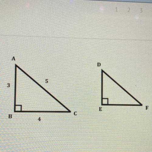 Given that Triangle ABC is similar to Triangle DEF, which is a possible trigonometric ratio for Ang