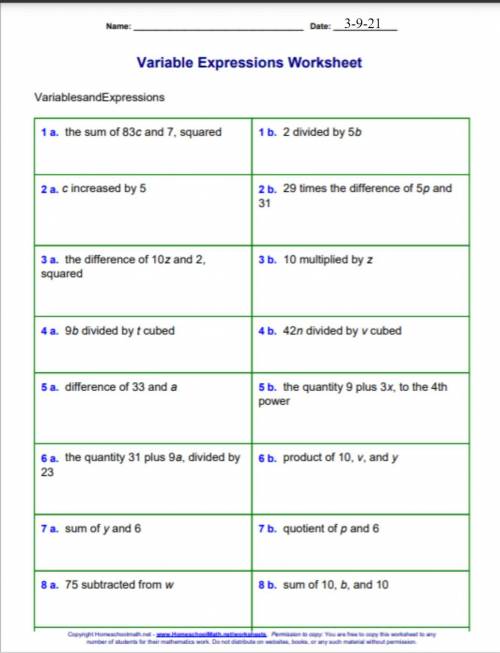 Please answer these questions and transform them into equations!