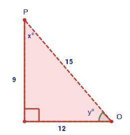 Use the image below to answer the following question: A right triangle is shown. The two angles tha