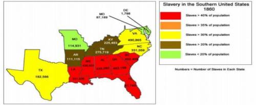 How many more slaves did Georgia have than Missouri, Delaware, and Maryland combined?