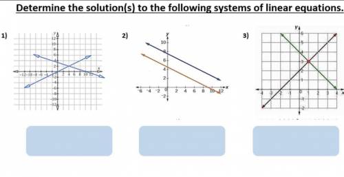 Determine the solutions to the following systems of the linear equations.