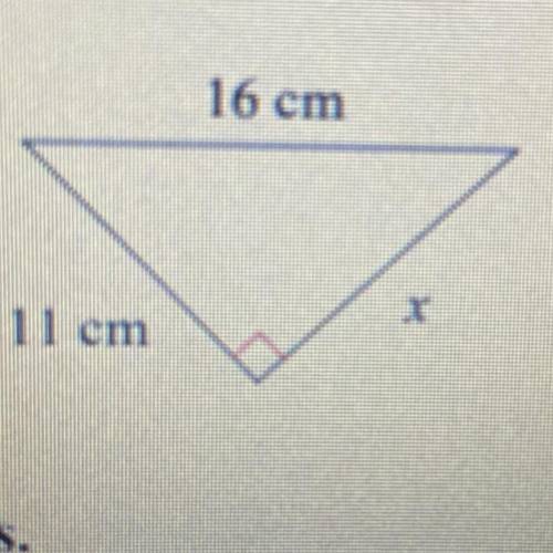 Find the missing side of the triangle