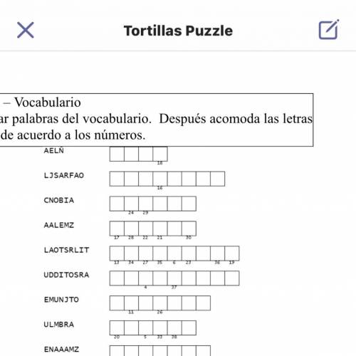 Does anyone have this assignment it’s for spanish