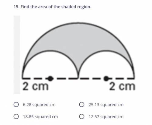 Find the area of the shaded region and show work. RESPOND ASAP FOR BRAINLIEST PLS