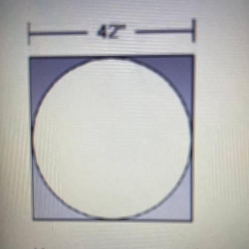 9.(05.04 LC)

A circle is cut from a square piece of cloth, as shown:
How many square inches of cl
