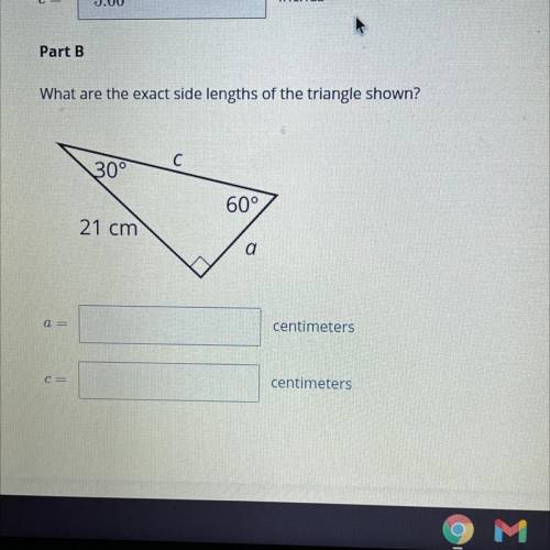 What are the exact sides lengths of the triangle shown? Help please.