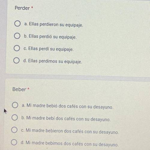 Spanish answers only please thank you so mych