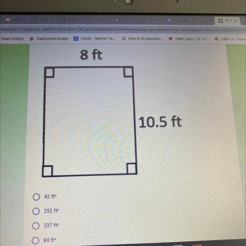 I need help please. The question is A rectangle is shown below.What is the area of the rectangle in