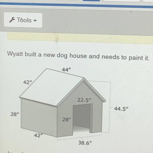 PLEASE HELP

In order to paint the house, Wyatt multiplies the area of the base times the height t