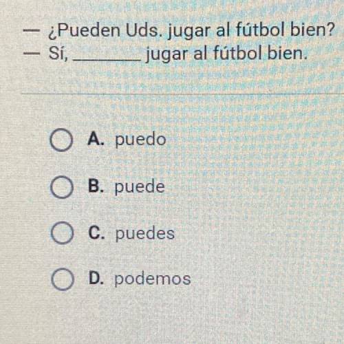 Another question on Spanish