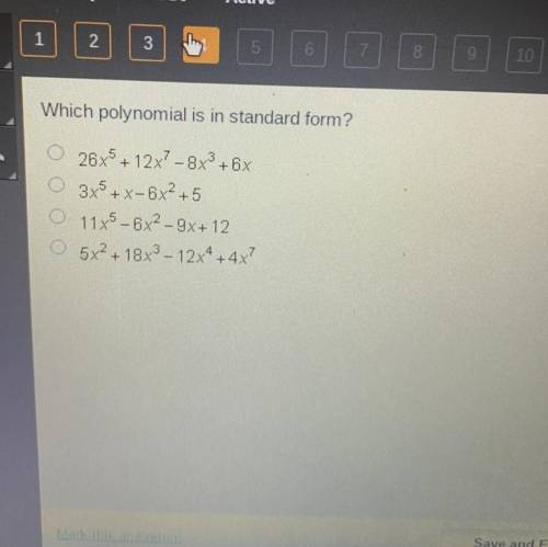 Which polynomial is standard form
