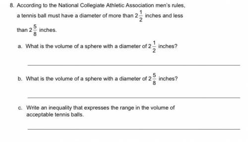 Can some help me with this math work? (Volume of spheres)
It’s due today 3/11/2021