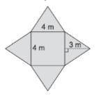 What is the surface area of the figure below in square meters?