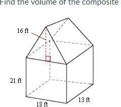 Will mark Brainliest! 
Find the volume of the composite figure