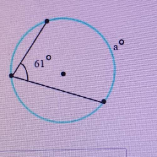 Find the value of A. The dot represents the center of the circle