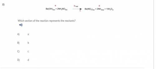 Which section of the reaction represents the reactants