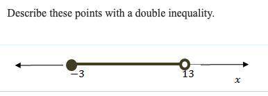 Describe these points with a double inequality