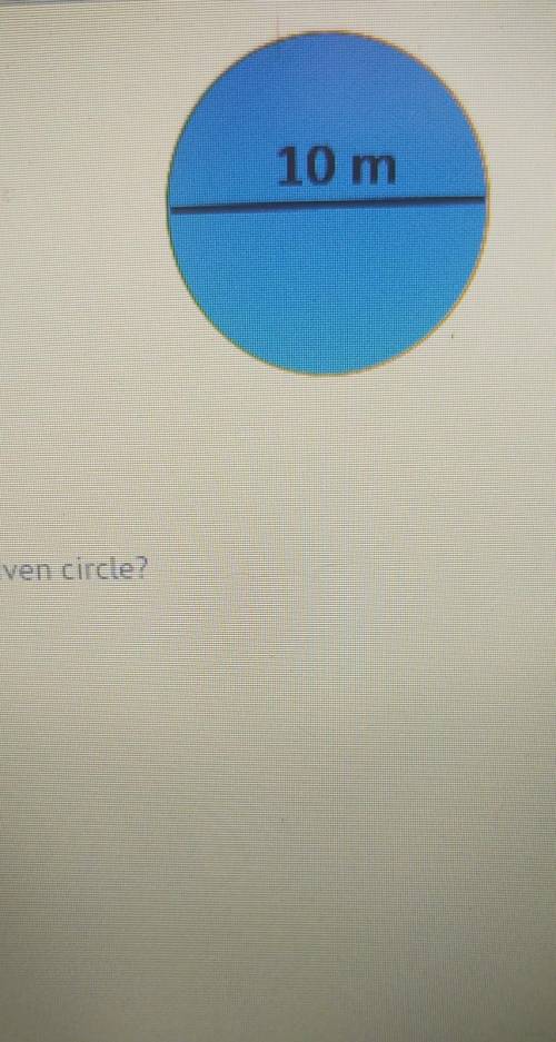 In terms of I, what is the area of the given circle​