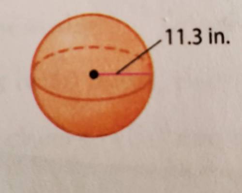 Find the volume of each sphere. Round to the nearest tenth.​