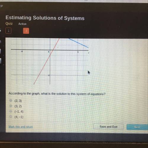 What is the solution to the system of equations y = -x + 2 and y = 1/2 x - 4​