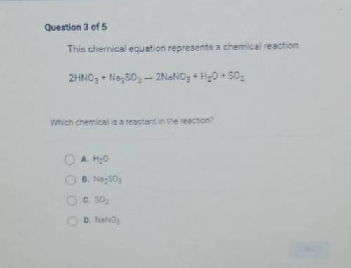 PLEASE ANSWER

This chemical equation represents a chemical equation.2HNO3 + Na2SO3 → 2NaNO3 + H2O