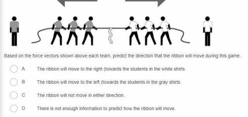 Will make brainlist.

Based on the force vectors shown above each team, predict the direction that
