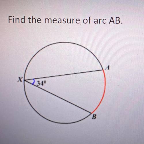Find the measure of arc AB.
