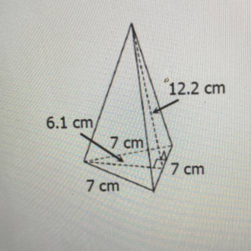 Find the surface area of the pyramid below. PLS HELPPP