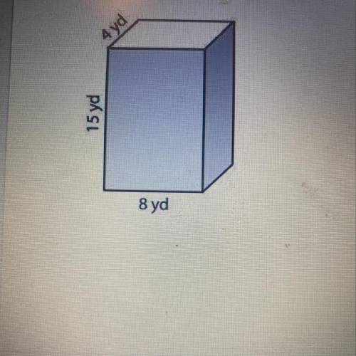 What is the total surface area for the rectangular prism below?