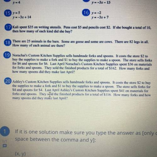 Hi can someone please solve number 20 for me i can’t figure it out