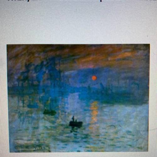 Look at the painting below. Name the painting, the artist, and the art movement it is associated wi