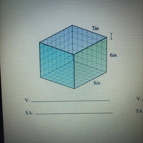 I NEED HELP PLSSS , what is the volume and surface area