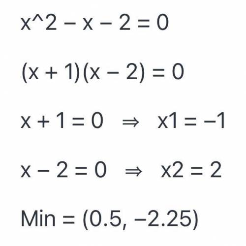 The solution of the equation x^2-x-2=3