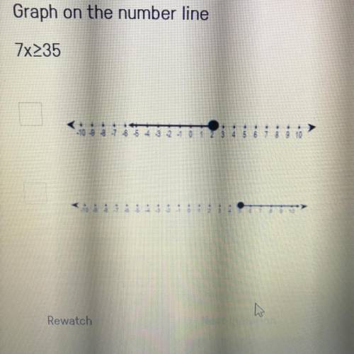 Graph on the number line
7x>35
2 3 4 5 6 7 8 9 10