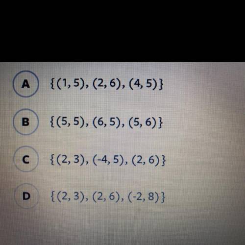 Which of the following sets of ordered pairs is a function?