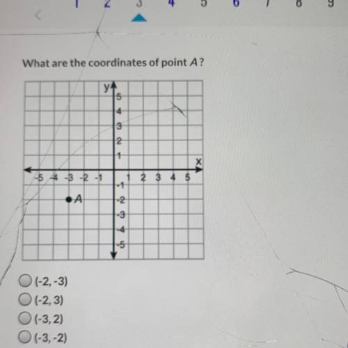 What are the coordinates of point A (-2, 3) (-2,3) (-3,2) (-3,-2)
